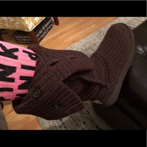 Brown Chocolate Ugg Bailey Button Size 8 RARE